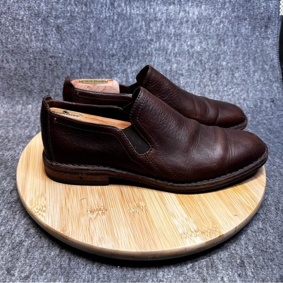 Trask Blaine Venetian Leather Slip On Loafers Shoes Mahogany Brown Mens Sz 9 - Picture 1 of 13